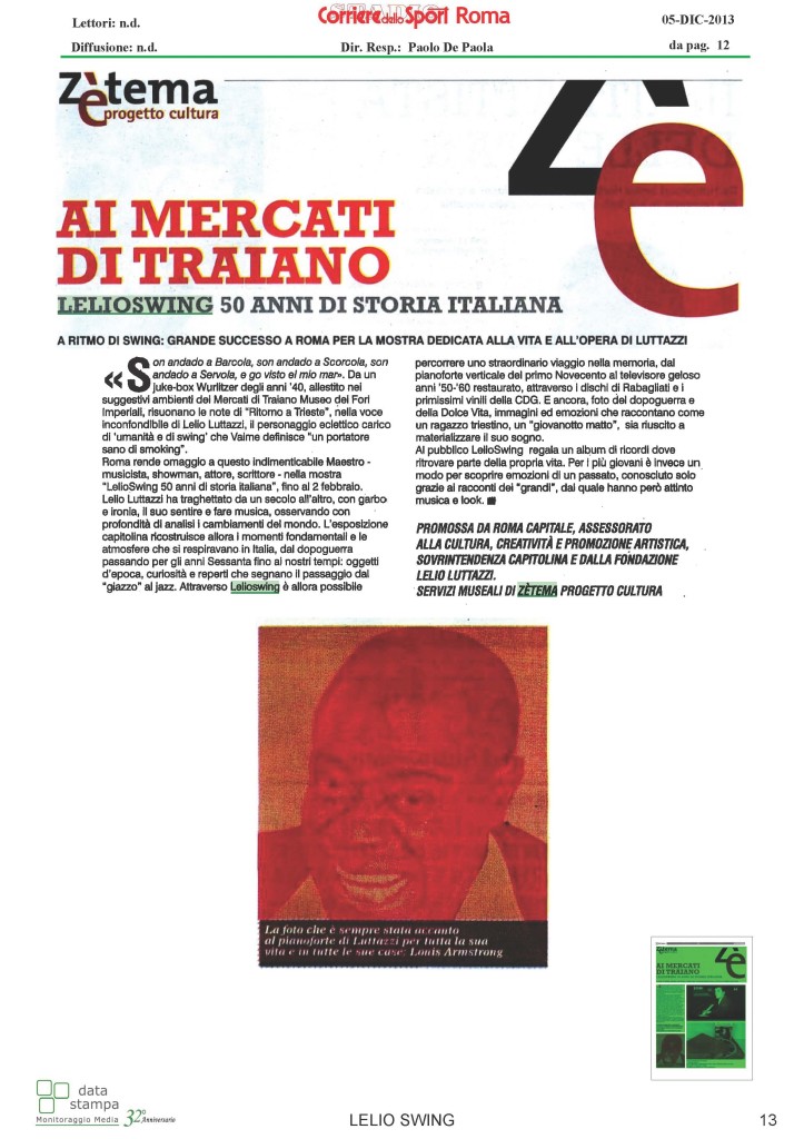 Corriere dello Sport Roma  Ai Mercati di Traiano