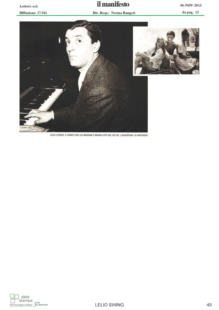 Il Manifesto  Jazz, canzoni e duetti. Com'era swing il Belpaese